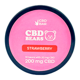 Желейные КБД мишки со вкусом клубники 16 г 200 мг CBD Vegan