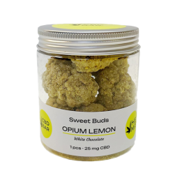 КБД Цукерки Sweet buds Opium Lemon у молочному шоколаді 100 г 250 мг CBD