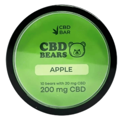 Желейні КБД ведмедики зі смаком яблука 16 г 200 мг CBD Vegan