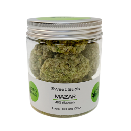 КБД Цукерки Sweet buds MAZAR у молочному шоколаді 100 г 500 мг CBD